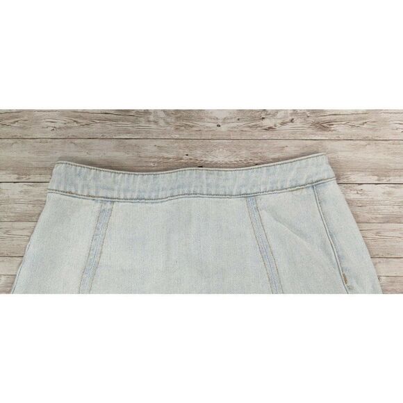 Pacsun Womens Size 25 Blue Solid Back Zipper Light Wash Mini A Line Denim Skirt - Picture 3 of 8